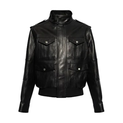Balmain Black High-Neck Full-Zip Jacket DH1TE131-LC62-0PA