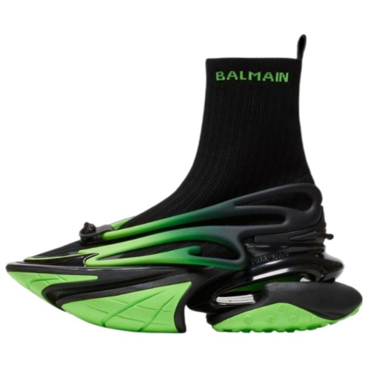 Balmain Black High-Top Casual Sneakers - Minimalist and Comfortable. BM1VH343KLKFEFF