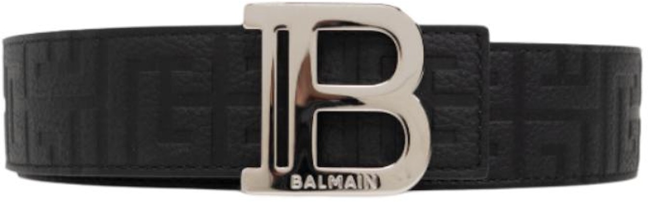 BALMAIN Black Leather Belt with Logo Design, 35CM Wide DM1WJ000LPSE0PA Buy BALMAIN Black Leather Belt with Logo Design, 35CM Wide DM1WJ000LPSE0PA