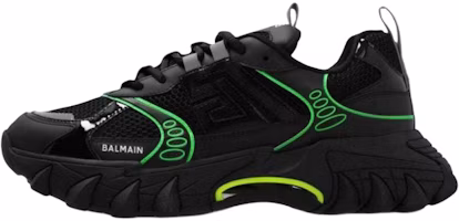 Balmain Black Leather Lace-Up Chunky Sole Low-Top Casual Sneakers DM1VI350TNVFEFF Balmain Black Leather Lace-Up Chunky Sole Low-Top Casual Sneakers DM1VI350TNVFEFF