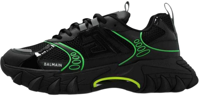 Balmain Black Leather Lace-Up Chunky Sole Low-Top Casual Sneakers DM1VI350TNVFEFF Buy Balmain Black Leather Lace-Up Chunky Sole Low-Top Casual Sneakers DM1VI350TNVFEFF