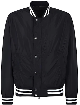 Balmain Black Logo Snap Button Aviator Jacket WH1TF002X137-0PA Buy Balmain Black Logo Snap Button Aviator Jacket WH1TF002X137-0PA