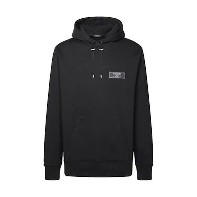 Balmain Black Oversized Hoodie with Letter Print CH1JT047-JB53-0PA