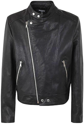 Balmain Black Solid Color Zip-Up High Neck Jacket CH1TD010-LC46-0PA Buy Balmain Black Solid Color Zip-Up High Neck Jacket CH1TD010-LC46-0PA