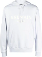 Balmain Blue Logo Hoodie Long Sleeve Casual Sweatshirt YH0JR002-BB65-SEL Balmain Blue Logo Hoodie Long Sleeve Casual Sweatshirt YH0JR002-BB65-SEL