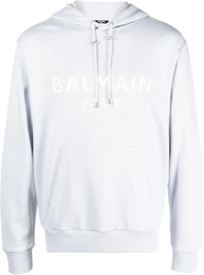 Balmain Hoodie Logo Biru Lengan Panjang Sweatshirt Kasual YH0JR002-BB65-SEL Buy Balmain Hoodie Logo Biru Lengan Panjang Sweatshirt Kasual YH0JR002-BB65-SEL
