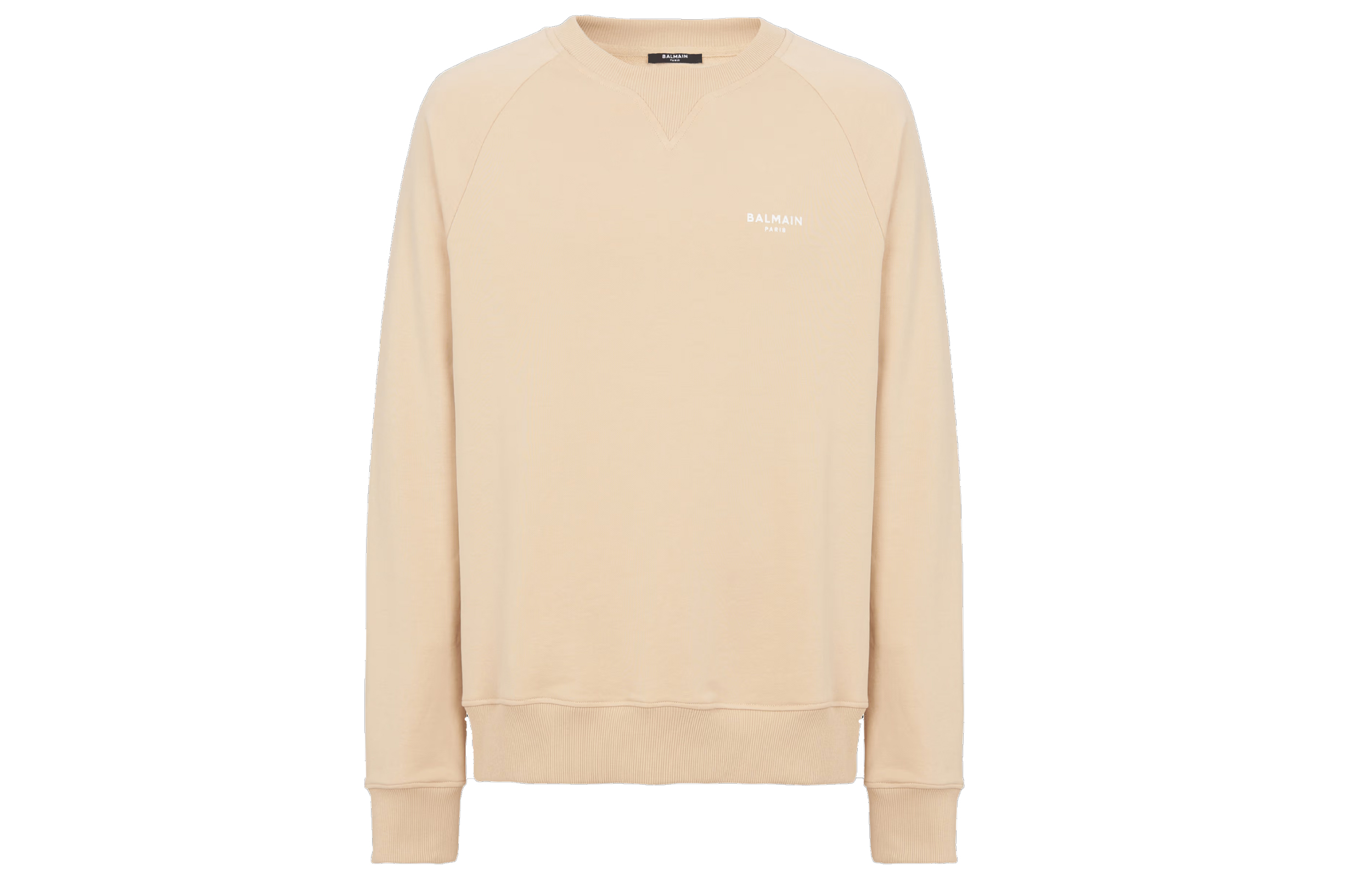 Balmain Brown Letter Print Loose Fit Crewneck Long Sleeve Sweatshirt CH1JQ005-BB04-GSE