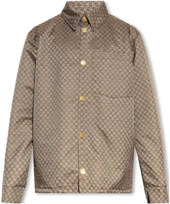 Balmain Brown Monogram Single-Breasted Long Sleeve Jacket BH2HD002-XH53-WFP Buy Balmain Brown Monogram Single-Breasted Long Sleeve Jacket BH2HD002-XH53-WFP