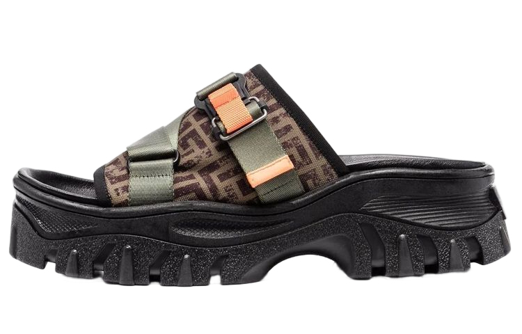 Balmain Canvas Platform Sandals 'Brown' XM1UR295TCMVUBK