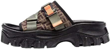 Balmain Canvas Platform Sandals 'Brown' XM1UR295TCMVUBK Balmain Canvas Platform Sandals 'Brown' XM1UR295TCMVUBK