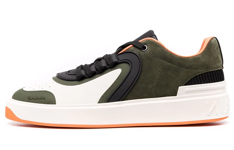 Balmain Casual Trend Sneakers 'White Green'