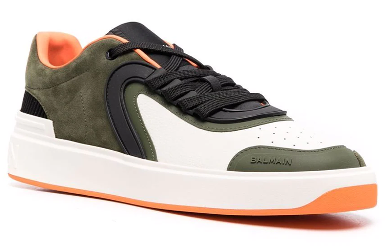 Balmain Casual Trend Sneakers 'White Green' 圖 2