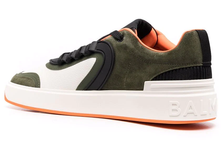Balmain Casual Trend Sneakers 'White Green' 圖 3