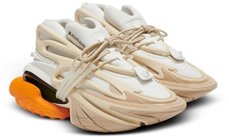 Balmain Chunky Low-Top 'Putih Jingga' BM1VJ309KNSJGJL Order Balmain Chunky Low-Top 'Putih Jingga' BM1VJ309KNSJGJL