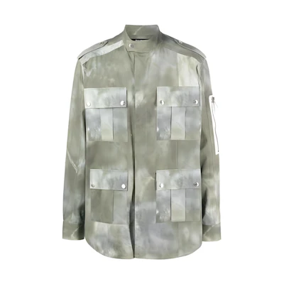 Balmain Faded High-Neck Utility Jacket AH1HU165CD12-UDF