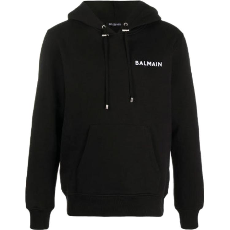 Balmain Flocked Logo Sweatshirt Black TF43596I324-EAB