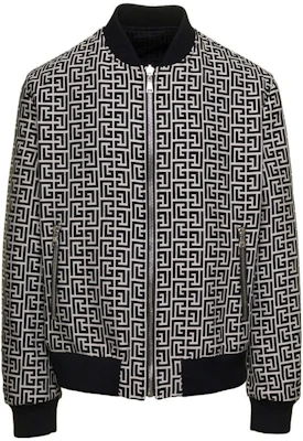 Balmain Full Monogram Print Reversible Jacket Black BH1TF064-MB67-GFE Buy Balmain Full Monogram Print Reversible Jacket Black BH1TF064-MB67-GFE
