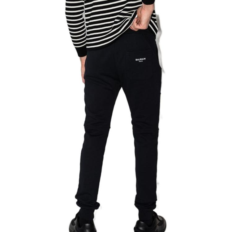 Sizing 발망 FW21 블랙 로고 백 트랙 팬츠. XH1OB000-BB04-EAB