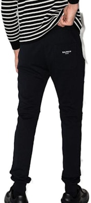 발망 FW21 블랙 로고 백 트랙 팬츠. XH1OB000-BB04-EAB Sizing 발망 FW21 블랙 로고 백 트랙 팬츠. XH1OB000-BB04-EAB