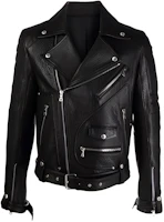 Balmain FW21 Black Leather Biker Jacket WH1TD100L124 Balmain FW21 Black Leather Biker Jacket WH1TD100L124