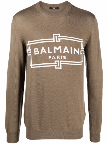 balmain-fw-21-brown-logo-pattern-jacquard-crewneck-sweater-xh-1-kd-000-kb-49-wbu