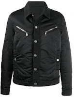 Balmain FW21 Denim Patchwork Jacket Black TH18591Z226-OPA Balmain FW21 Denim Patchwork Jacket Black TH18591Z226-OPA