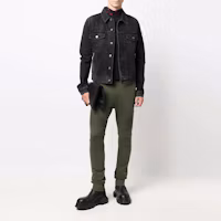 Lookbook BALMAIN FW21 Jaket Denim Distressed Pria Hitam WH0TC015-013D-0PA