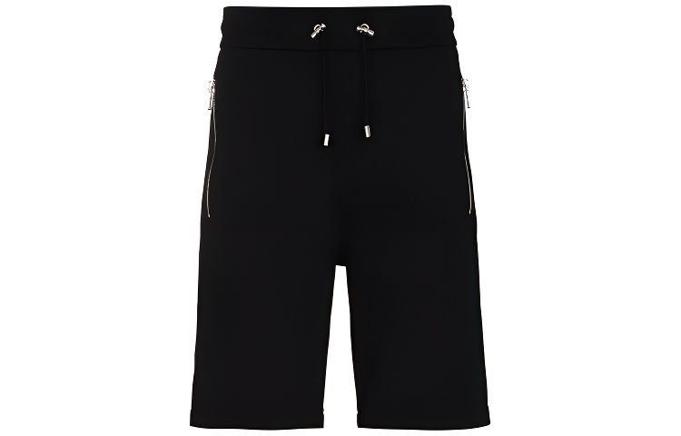 BALMAIN FW21 Embossed Casual Sports Shorts Black WH1OA000B141-0PA
