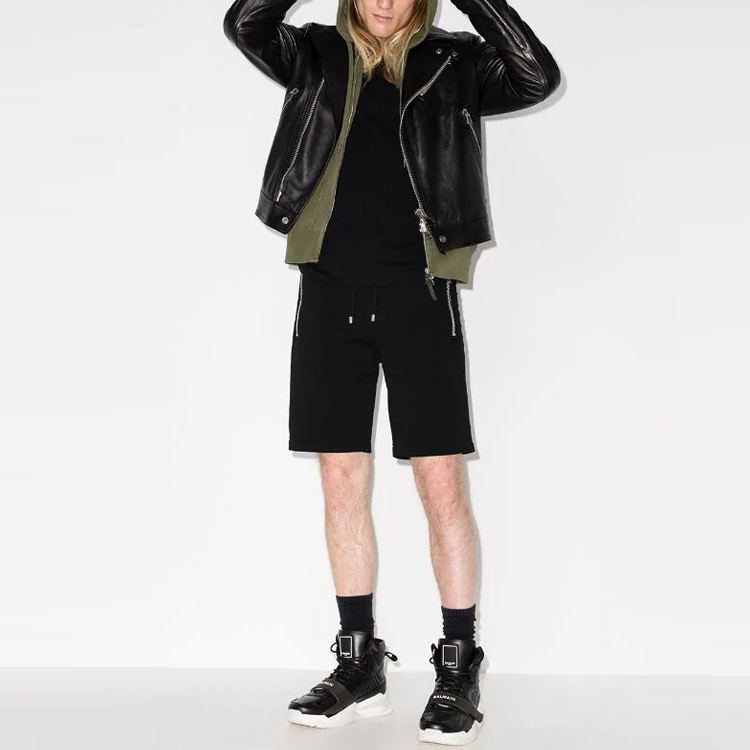 Lookbook BALMAIN FW21 壓紋休閒運動短褲 黑色 WH1OA000B141-0PA