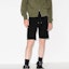 Shop BALMAIN FW21 壓紋休閒運動短褲 黑色 WH1OA000B141-0PA