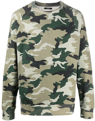 Sudadera Balmain FW21 Verde con Logo en Relieve y Estampado de Camuflaje TH13998I210-7UA Buy Sudadera Balmain FW21 Verde con Logo en Relieve y Estampado de Camuflaje TH13998I210-7UA