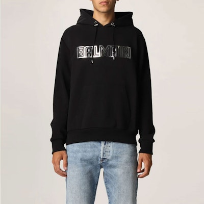 발망 FW21 엠보싱 로고 프린트 드로스트링 후디 블랙 WH0JR002B160EAC Purchase 발망 FW21 엠보싱 로고 프린트 드로스트링 후디 블랙 WH0JR002B160EAC