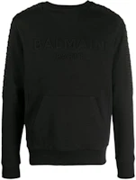 Balmain FW21 Embossed Logo Sweatshirt Black VH1JQ009B017-0PA Balmain FW21 Embossed Logo Sweatshirt Black VH1JQ009B017-0PA