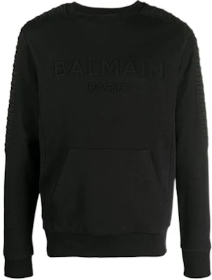 Balmain FW21 Embossed Logo Sweatshirt Black VH1JQ009B017-0PA Buy Balmain FW21 Embossed Logo Sweatshirt Black VH1JQ009B017-0PA