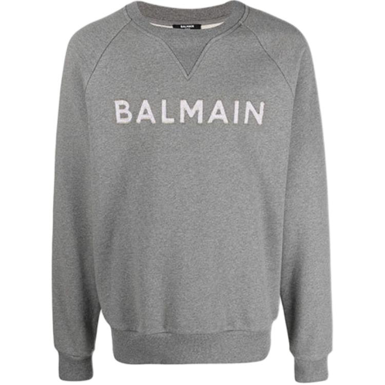 Balmain FW21 Embossed Logo Sweatshirt Grey WH1JQ005-B112-YBN