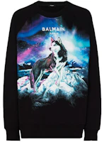 Balmain FW21 Husky Logo Print Pullover Sweatshirt Black Men’s UH13418I310AAA Balmain FW21 Husky Logo Print Pullover Sweatshirt Black Men’s UH13418I310AAA