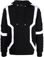 Balmain FW21 Logo Embellished Patchwork Sweatshirt Black VH0JR040B098-EAB Balmain FW21 Logo Embellished Patchwork Sweatshirt Black VH0JR040B098-EAB