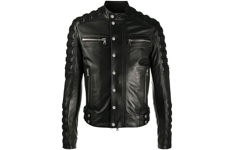 Balmain FW21 Logo Embossed Jacket Black VH1TD060L110-0PA