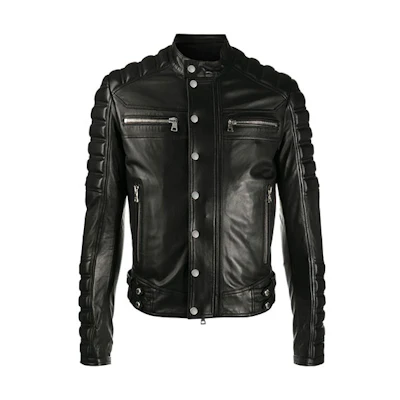 Balmain FW21 Logo Embossed Jacket Black VH1TD060L110-0PA