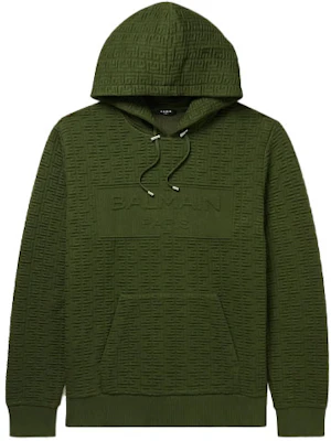巴尔曼 FW21 徽标压纹绿色连帽衫 15546005221998324 Buy 巴尔曼 FW21 徽标压纹绿色连帽衫 15546005221998324