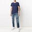 Lookbook BALMAIN FW21 Logo Patch Jeans Lelaki Biru Ribbed Tapered Terkini. WH1MH005-031D-6AA