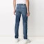 Shop BALMAIN FW21 Logo Patch Jeans Lelaki Biru Ribbed Tapered Terkini. WH1MH005-031D-6AA