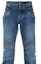 Details for BALMAIN FW21 Logo Patch Jeans Lelaki Biru Ribbed Tapered Terkini. WH1MH005-031D-6AA
