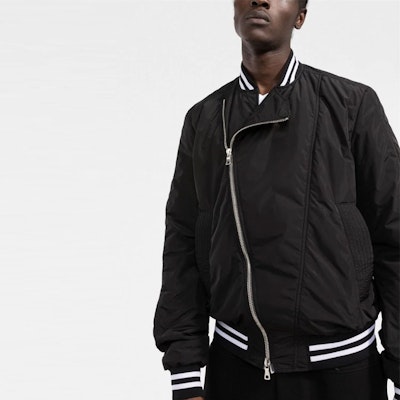 발망 FW21 로고 프린트 봄버 재킷 블랙 XH1TF086XB27-EAB Purchase 발망 FW21 로고 프린트 봄버 재킷 블랙 XH1TF086XB27-EAB