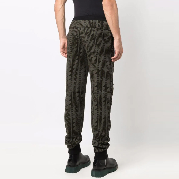 Purchase BALMAIN FW21 男士標誌印花卡其休閒長褲. WH0OB067-J314-UEE