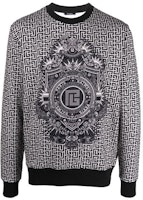 BALMAIN FW21 Logo Print Oversized Pullover Sweatshirt Grey Mens. WH1JQ040G072-GFE BALMAIN FW21 Logo Print Oversized Pullover Sweatshirt Grey Mens. WH1JQ040G072-GFE