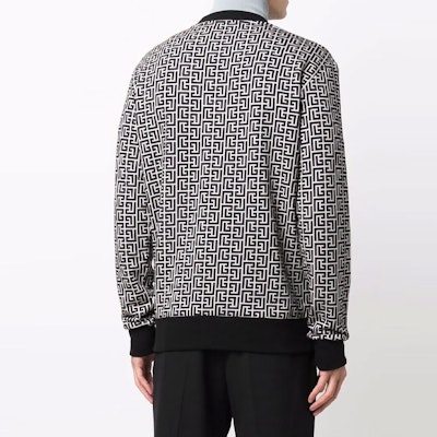 BALMAIN FW21 男士灰色Logo印花寬鬆版型長袖上衣。 WH1JQ040G072-GFE Purchase BALMAIN FW21 男士灰色Logo印花寬鬆版型長袖上衣。 WH1JQ040G072-GFE