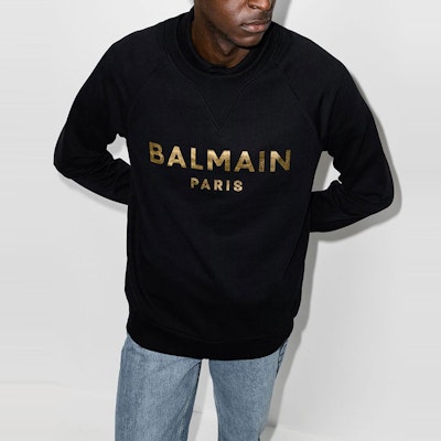 巴尔曼 FW21 黑色印花标志卫衣 WH1JQ005B122-EAD Shop 巴尔曼 FW21 黑色印花标志卫衣 WH1JQ005B122-EAD