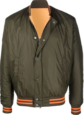 Balmain FW21 Logo Print Striped Jacket Army Green Long Sleeve WH0TF002140X-UDC Buy Balmain FW21 Logo Print Striped Jacket Army Green Long Sleeve WH0TF002140X-UDC