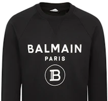 Details for BALMAIN FW21 極簡字母印花黑色圓領衛衣 VH1JQ005B027-0PA